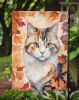 American Curl Cat in Fall Leaves Garden Flag Mailbox Flag Decorative Yard Flag Banner Outside Patio Artwork Yard Flower Beds, Garden Size, Multicolor