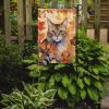 Dwelf Cat in Fall Leaves Garden Flag Mailbox Flag Decorative Yard Flag Banner Outside Patio Artwork Yard Flower Beds, Garden Size, Multicolor