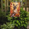 Tonkinese Cat in Fall Leaves Garden Flag Mailbox Flag Decorative Yard Flag Banner Outside Patio Artwork Yard Flower Beds, Garden Size, Multicolor