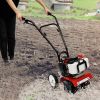 52CC Garden Tiller Gasoline1.9KW 2-stroke Mini Gasoline Engine Tiller Wheel Drive Farm Tiller with Safe Handle 5cm Tiller Width