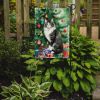 Norwegian Forest Cat By the Christmas Tree Garden Flag Mailbox Flag Decorative Yard Flag Banner Outside Patio Artwork Yard Flower Beds, Garden Size