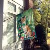 Ocicat Cat By the Christmas Tree House Flag Large Porch Sleeve Pole Decorative Outside Yard Banner Artwork Wall Hanging, Polyester, House Size