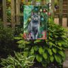 Chartreux Cat By the Christmas Tree Garden Flag Mailbox Flag Decorative Yard Flag Banner Outside Patio Artwork Yard Flower Beds, Garden Size