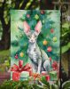 Cornish Rex Cat By the Christmas Tree Garden Flag Mailbox Flag Decorative Yard Flag Banner Outside Patio Artwork Yard Flower Beds, Garden Size