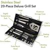 Cuisinart CGS-5020 BBQ Tool Aluminum Carrying Case, Deluxe Grill Set, 20-Piece