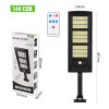 Powerful Led Solar Light Outdoor 144LED COB Commercial Solar Street Light Motion Sensor Lamp Dusk To Dawn Road Lamp For Garage