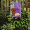 Longhair Red Dachshund Easter Garden Flag Mailbox Flag Decorative Yard Flag Banner Outside Patio Artwork Yard Flower Beds, Garden Size, Multicolor