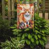 Japanese Bobtail Cat in Fall Leaves Garden Flag Mailbox Flag Decorative Yard Flag Banner Outside Patio Artwork Yard Flower Beds, Garden Size