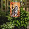 American Wirehair Cat in Fall Leaves Garden Flag Mailbox Flag Decorative Yard Flag Banner Outside Patio Artwork Yard Flower Beds, Garden Size