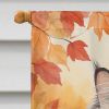 Persian Cat in Fall Leaves House Flag Large Porch Sleeve Pole Decorative Outside Yard Banner Artwork Wall Hanging, Polyester, House Size, Multicolor