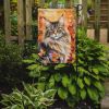 MaineCoon Cat in Fall Leaves Garden Flag Mailbox Flag Decorative Yard Flag Banner Outside Patio Artwork Yard Flower Beds, Garden Size, Multicolor