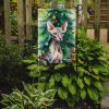 Donskoy Don Sphynx Cat By the Christmas Tree Garden Flag Mailbox Flag Decorative Yard Flag Banner Outside Patio Artwork Yard Flower Beds, Garden Size