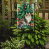 Cymric Cat By the Christmas Tree Garden Flag Mailbox Flag Decorative Yard Flag Banner Outside Patio Artwork Yard Flower Beds, Garden Size, Multicolor