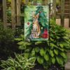 Serengeti Cat By the Christmas Tree Garden Flag Mailbox Flag Decorative Yard Flag Banner Outside Patio Artwork Yard Flower Beds, Garden Size