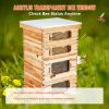 VEVOR Bee Hive 40 Frame Bee Hives Starter Kit, Beeswax Coated Cedar Wood, 2 Deep + 2 Medium Bee Boxes Langstroth Beehive Kit