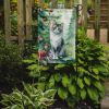 Australian Mist Cat By the Christmas Tree Garden Flag Mailbox Flag Decorative Yard Flag Banner Outside Patio Artwork Yard Flower Beds, Garden Size