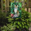 Oregon Rex Cat By the Christmas Tree Garden Flag Mailbox Flag Decorative Yard Flag Banner Outside Patio Artwork Yard Flower Beds, Garden Size