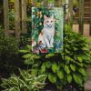 Turkish Van Cat By the Christmas Tree Garden Flag Mailbox Flag Decorative Yard Flag Banner Outside Patio Artwork Yard Flower Beds, Garden Size