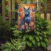 Russian Blue Cat in Fall Leaves Garden Flag Mailbox Flag Decorative Yard Flag Banner Outside Patio Artwork Yard Flower Beds, Garden Size, Multicolor