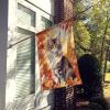 Oriental Longhair Cat in Fall Leaves House Flag Large Porch Sleeve Pole Decorative Outside Yard Banner Artwork Wall Hanging, Polyester, House Size