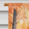 Oregon Rex Cat in Fall Leaves House Flag Large Porch Sleeve Pole Decorative Outside Yard Banner Artwork Wall Hanging, Polyester, House Size