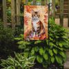 Korean Bobtail Cat in Fall Leaves Garden Flag Mailbox Flag Decorative Yard Flag Banner Outside Patio Artwork Yard Flower Beds, Garden Size, Multicolor