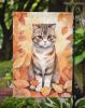 Scottish Fold Cat in Fall Leaves Garden Flag Mailbox Flag Decorative Yard Flag Banner Outside Patio Artwork Yard Flower Beds, Garden Size, Multicolor