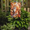 Cheetoh Cat in Fall Leaves Garden Flag Mailbox Flag Decorative Yard Flag Banner Outside Patio Artwork Yard Flower Beds, Garden Size, Multicolor