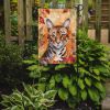 Safari Cat in Fall Leaves Garden Flag Mailbox Flag Decorative Yard Flag Banner Outside Patio Artwork Yard Flower Beds, Garden Size, Multicolor