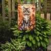 Selkirk Rex Cat in Fall Leaves Garden Flag Mailbox Flag Decorative Yard Flag Banner Outside Patio Artwork Yard Flower Beds, Garden Size, Multicolor