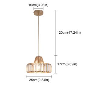 Modern K9 Crystal Pendant Light Led Ceiling Lamp Living Dining Room Nordic Chandelier Aisle Kitchen Island Decor Balcony Fixture (Body Color: Gold 5)