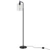 Depuley Nordic Vertical Metal LED Floor Lamp Glass Shade Brass Pole Arc Tall Lighting for Living Bedroom Office E26 Gold/Black