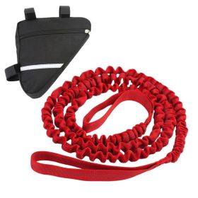 4.5m Bicycle Tow Rope MTB Bike Traction Rope Parent-Child Rally Rope Portable Pets Dog Tow Rope Outdoor Elastic Tow Rope (Color: Red)