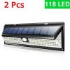 WAKYME 118 LED Solar Lights for Garden Decoration PIR Motion Sensor Wall Lamp Waterproof Solar Powered Emergency Security Light