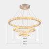 Luxury Crystal Modern Pendant Light DIY Rings Led Dimmable Chandelier Hanging Lustre Ceiling Lamp Home Living Room Decor Fixture