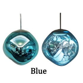 Nordic Loft Lava LED Pendant Lights Modern Design PVC Lighting Living Room Lamp Diningroom Bar Loft Restaurant Hanging Lights (Body Color: Blue, size: 50CM)