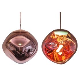 Nordic Loft Lava LED Pendant Lights Modern Design PVC Lighting Living Room Lamp Diningroom Bar Loft Restaurant Hanging Lights (Body Color: Rose gold, size: 15CM)