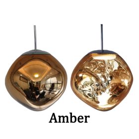 Nordic Loft Lava LED Pendant Lights Modern Design PVC Lighting Living Room Lamp Diningroom Bar Loft Restaurant Hanging Lights (Body Color: Amber, size: 30CM)