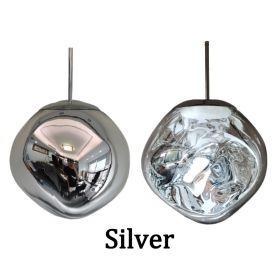 Nordic Loft Lava LED Pendant Lights Modern Design PVC Lighting Living Room Lamp Diningroom Bar Loft Restaurant Hanging Lights (Body Color: Silver, size: 40CM)