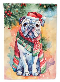 English Bulldog Christmas Garden Flag Mailbox Flag Decorative Yard Flag Banner Outside Patio Artwork Yard Flower Beds, Garden Size, Multicolor (Default: Default)