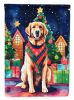 Golden Retriever Christmas Garden Flag Mailbox Flag Decorative Yard Flag Banner Outside Patio Artwork Yard Flower Beds, Garden Size, Multicolor