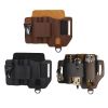 EDCs Organizer Sheath Leather EDCs Tool Holster Multitool Sheath High Capacity Cowhide Holster For Knives Car Key