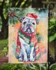 English Bulldog Christmas Garden Flag Mailbox Flag Decorative Yard Flag Banner Outside Patio Artwork Yard Flower Beds, Garden Size, Multicolor