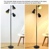 Depuley Tree Floor Lamp Adjustable Lights Standing LED Tall Pole Lamps Black for Bedroom Living Room Office Bulbs Included E26