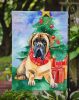 Mastiff Christmas Garden Flag Mailbox Flag Decorative Yard Flag Banner Outside Patio Artwork Yard Flower Beds, Garden Size, Multicolor